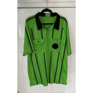 AXL US SOCCER FEDERATION Referees Jersey Shrt Sleeve Bright Green Sz XL EUC